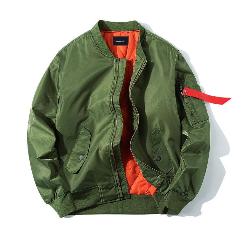 Herren Übergröße Baumwolle Stehkragen Bomberjacke - Trendige Herbst/Winter Sportbekleidung