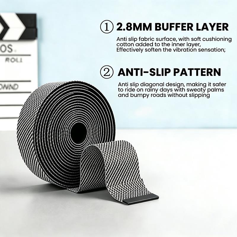 BUCKLOS Road Bike Handlebar Tapes Carbon Fiber Texture Bicycle Tape Non Slip Cycling Handles Strap with Plugs Gravel Bar Cover 1