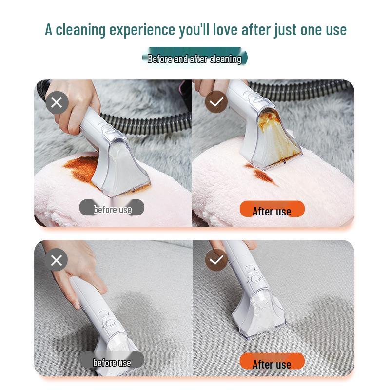 Fabric Cleaner & Stain Remover: Integrated Vacuum for Sofa, Curtains, Carpet, and Mattress Cleaning