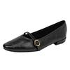 Mary Jane shoes women's flat bottom 2025 spring new high pole brown soft sole shallow mouth women's shoes low heel single shoes