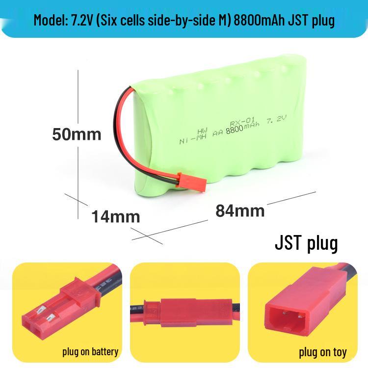 Ni-MH AA Rechargeable Battery Pack for Remote Control Cars: 3.6V To 12V