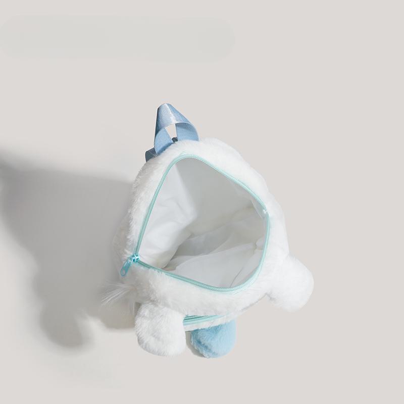 Niche Design Cute Flying Mouse Plush Pain Bag Fashion Everything Girl Heart Fluffy Cute Transparent Backpack