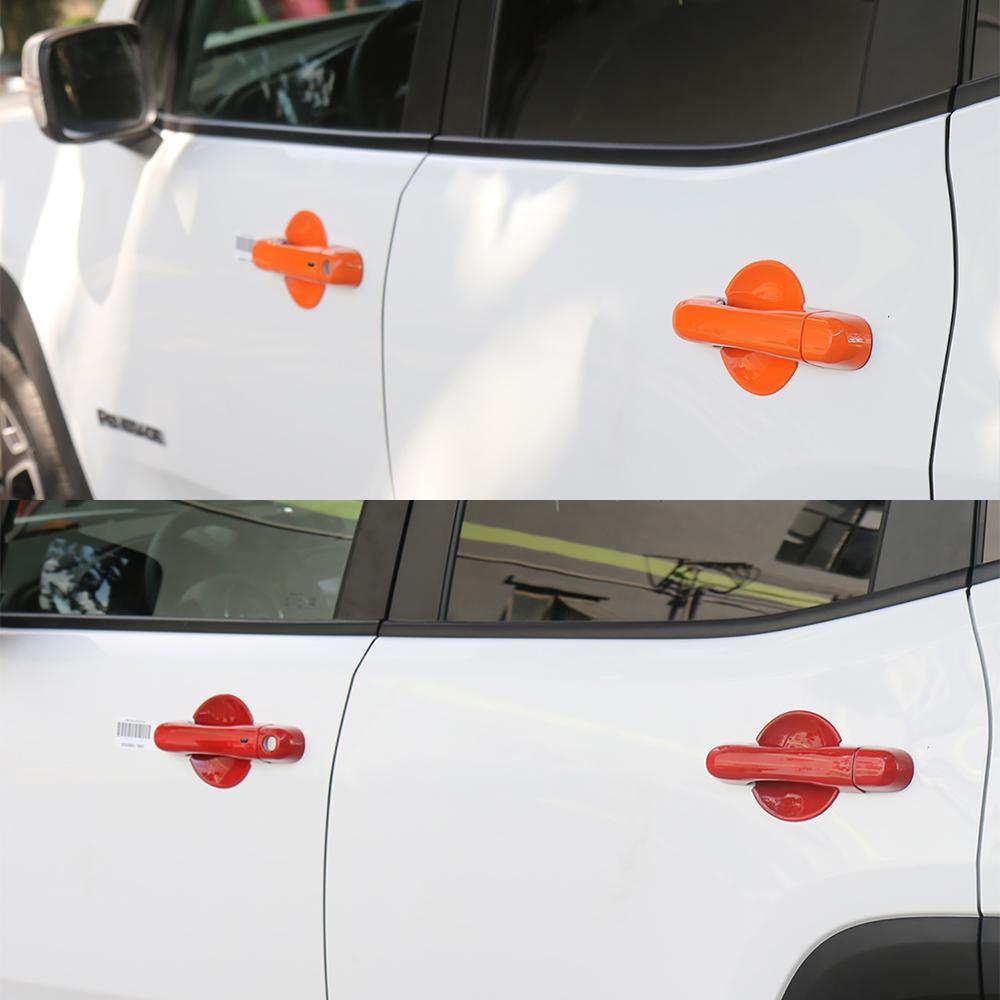 Door Grab Handle Bowl Decoration Cover Trim Sticker for Jeep Renegade 2016 2017 2018    2022 2023 Car