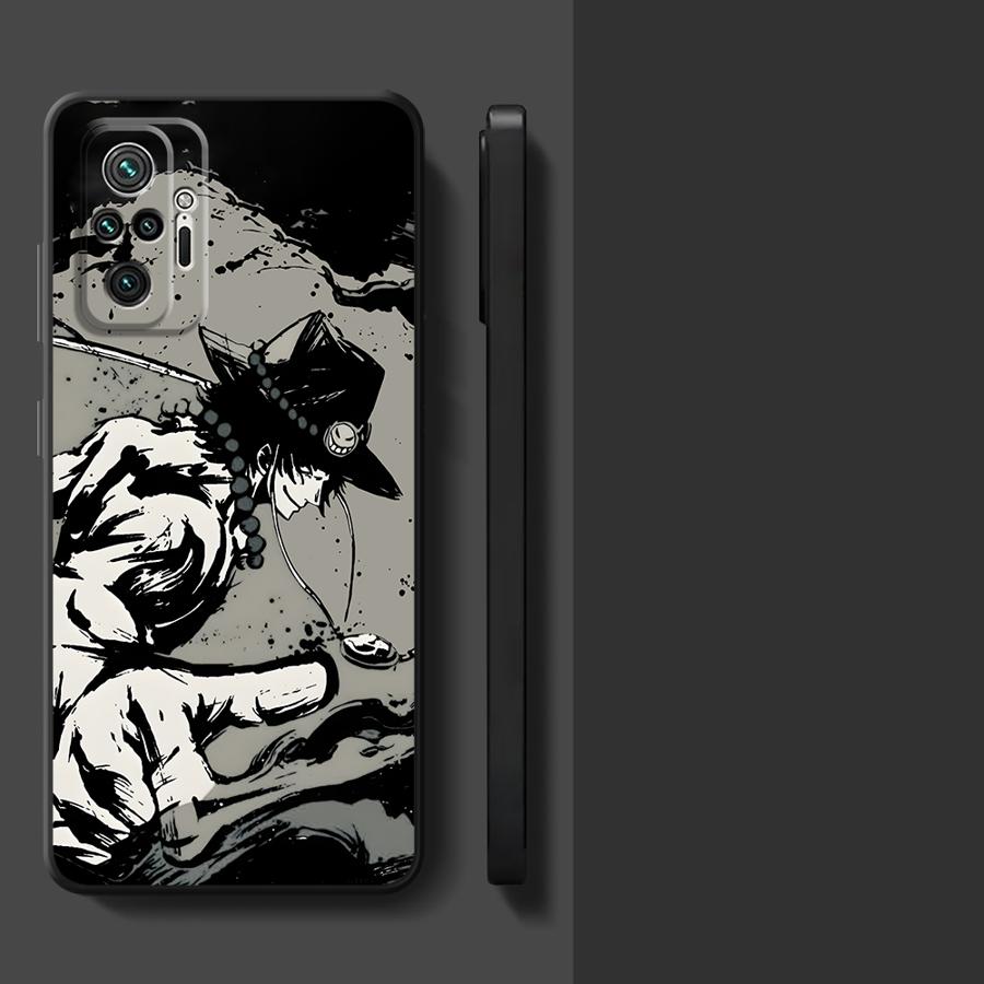 

Case for Xiaomi Redmi Note 11s 9 10 11 12 Pro 13 14 Pro Plus 7 8 12s 10S 9S Black Soft Phone Cover One Piece Ace Zoro Redmi Note 8T