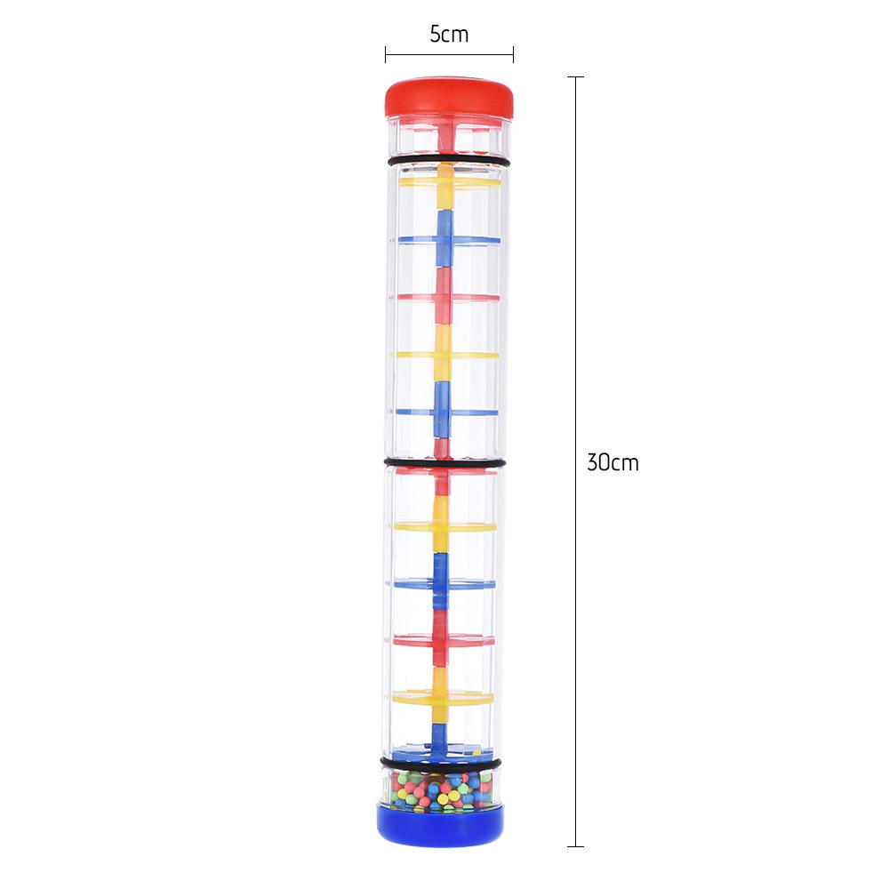 Colorful 12   Rainmaker Rain Stick Musical Instrument Toy for Toddler Kids Games KTV Party (Random Color)
