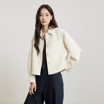 Women's Slim Fit Tweed-Style Long Sleeve Jacket