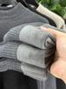 2025 Winter Men's High-End Semi-High Neck Chenille Velvet Sweater: Thickened, Warm Knit Base Layer