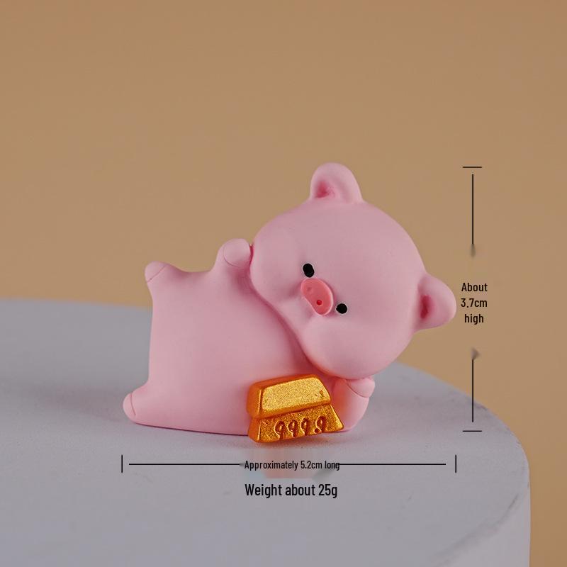 

Spring Festival Resin Pig & Ingot Ornament – Cute DIY Decoration for Desk or Car