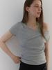 Asula Studded One-Shoulder T (Melange Gray)