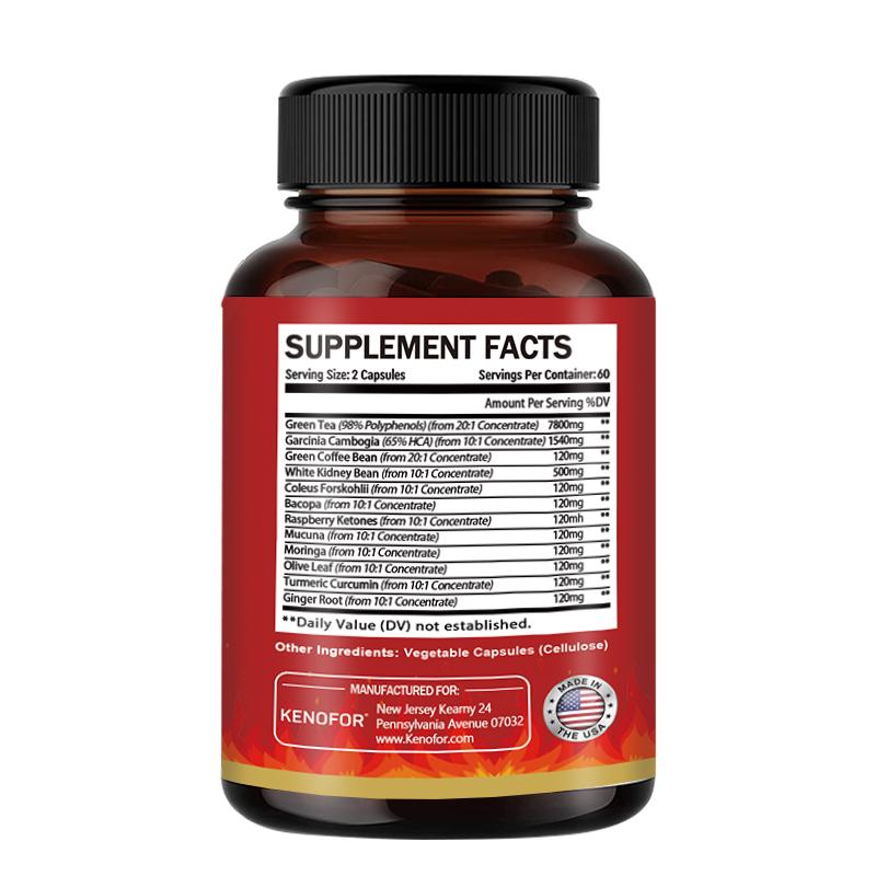 Green tea, green coffee beans, turmeric, Moringa 120 Capsules Dietary Supplement