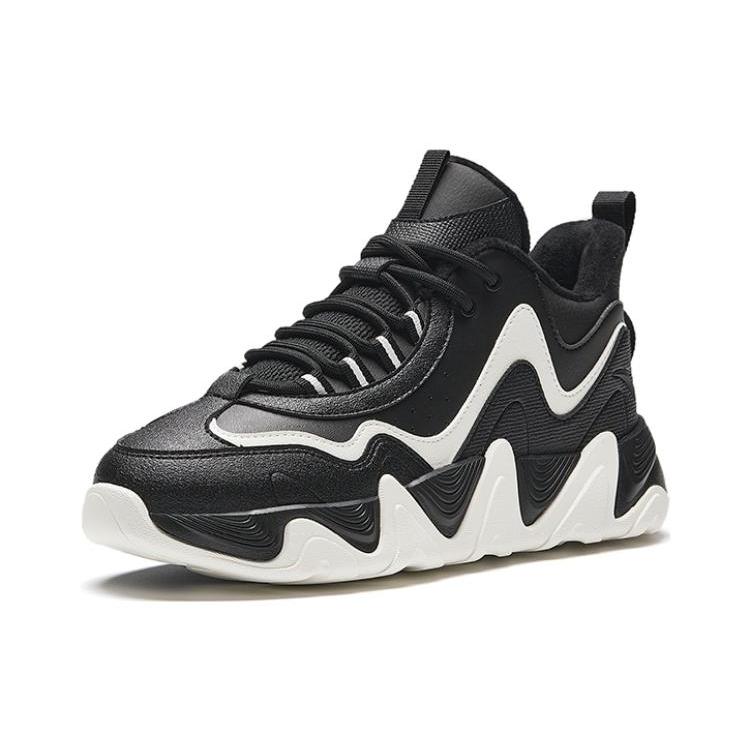 New Anta Back Wave 1.0 Cushioning Moisture Wicking High Top Casual Shoes Women's Black 922348904-2