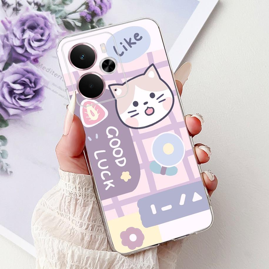 For Realme 14 5G Case Realme 14T Cover RMX5078 RMX5075 Shockproof Silicone Soft TPU Flower Bumper For Realme14 14 T Phone Shells