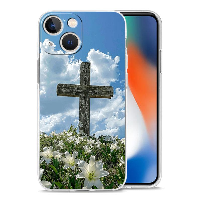 Phone Case For iPhone 17 Air Cases iPhone 16 15 12 13 14 Pro Max SE 7 8 Plus iPhone11 Clear Soft Cover Christian Bible Jesus