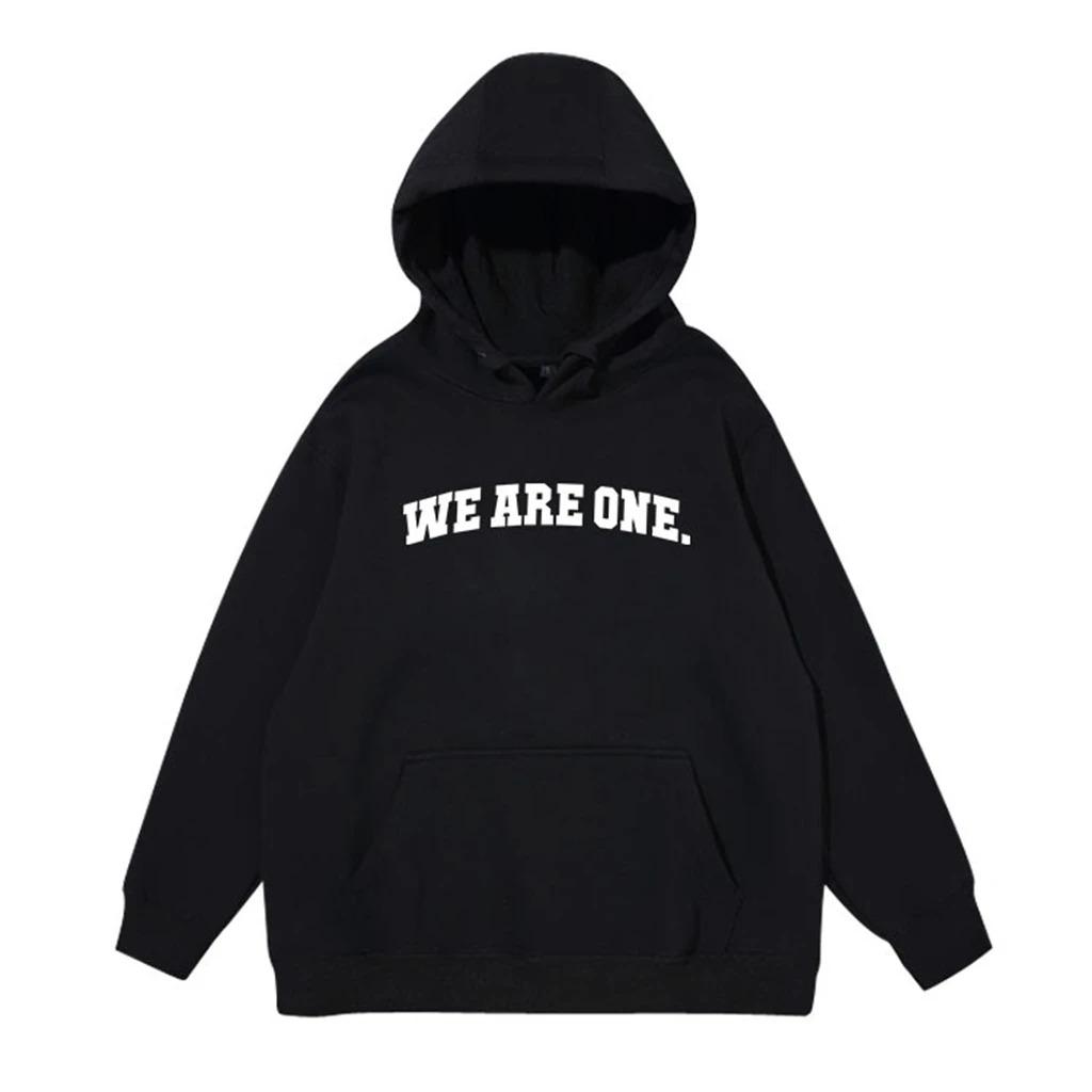 

EXOWE ARE ONE Hoodies Kpop Popular Clothes Oh Se Hun XIUMIN BAEK HYUN Park Chanyeol Same Hoodie Women Men Oversized Sweatshirt XXXL синій
