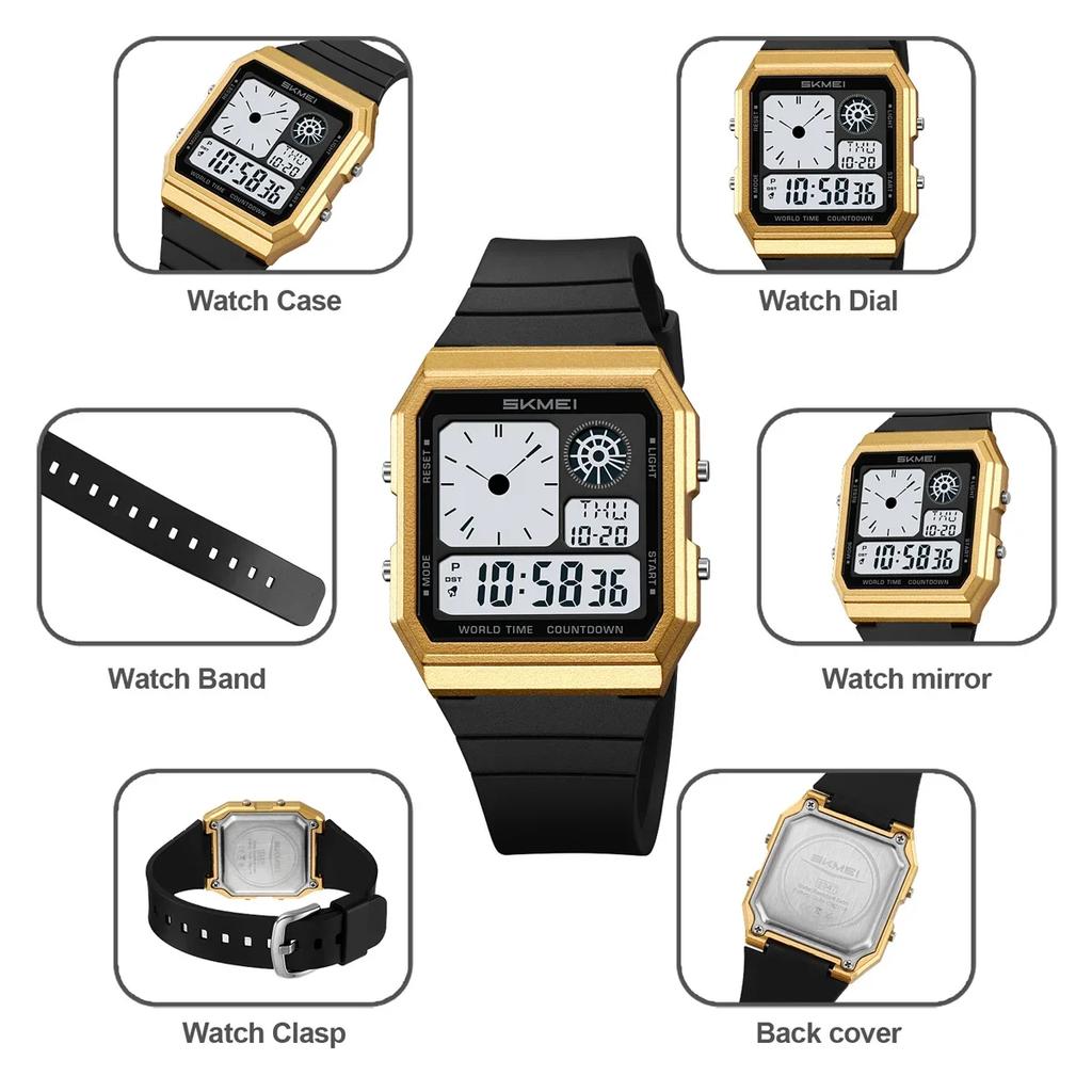SKMEI 2347 Electronic Watch For Men Women Student Waterproof Outdoor Chrono Wristwatch Clock Reloj Daylight Time Digital Sport