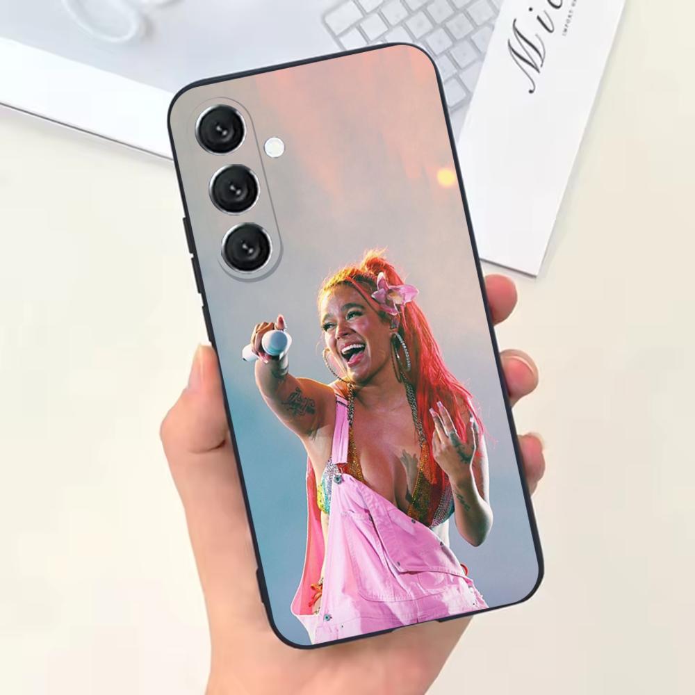 Karol G Dibujos Animados Phone Case For Samsung Galaxy A13,A21s,A22,A31,A32,A52,A53,A71,A80,Soft Black Shell