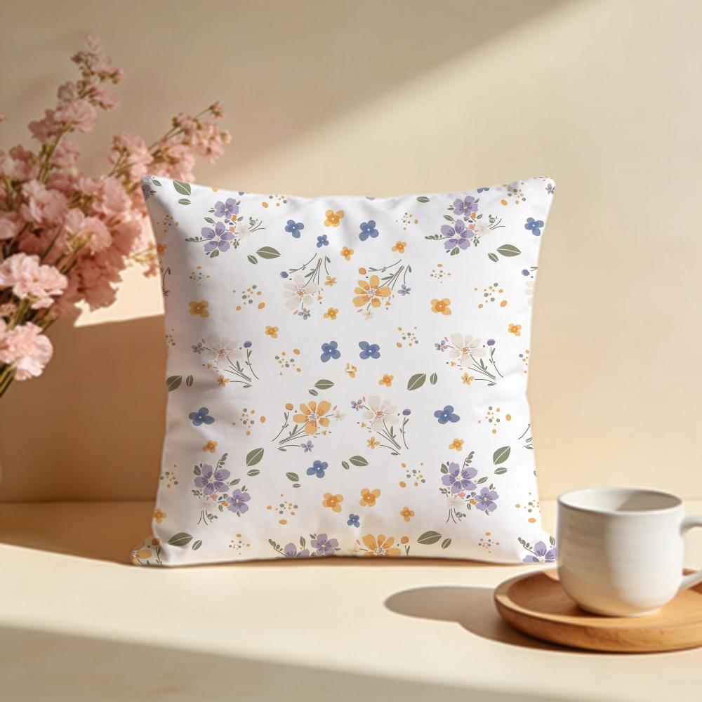 Delicate Art Petal Illustration Cushion Cover Soft Pillow Cases for Home Bedroom Living Room Sofa