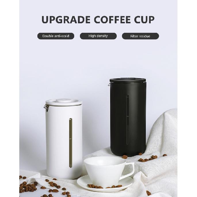TIMEMORE Fransız Basın Kahve Küçük U 450 ml Yapımcı Gereçleri Kupa Beyaz Siyah Mutfak Ev Seyahat Ofis Kahve Kupa