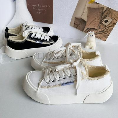 Leinwand Schuhe frauen Turnschuhe Plattform Frühling Herbst Spitze Up Wohnungen Schuhe Weibliche Vulkanisierte Schuhe Turnschuhe Frau Sport Casual