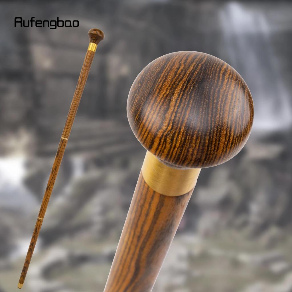 Gelber Sandelholz-Holz-Mode-Spazierstock Dekorativer Cosplay-Party-Holz-Spazierstock Halloween-Keule Zauberstab Crosier 87cm