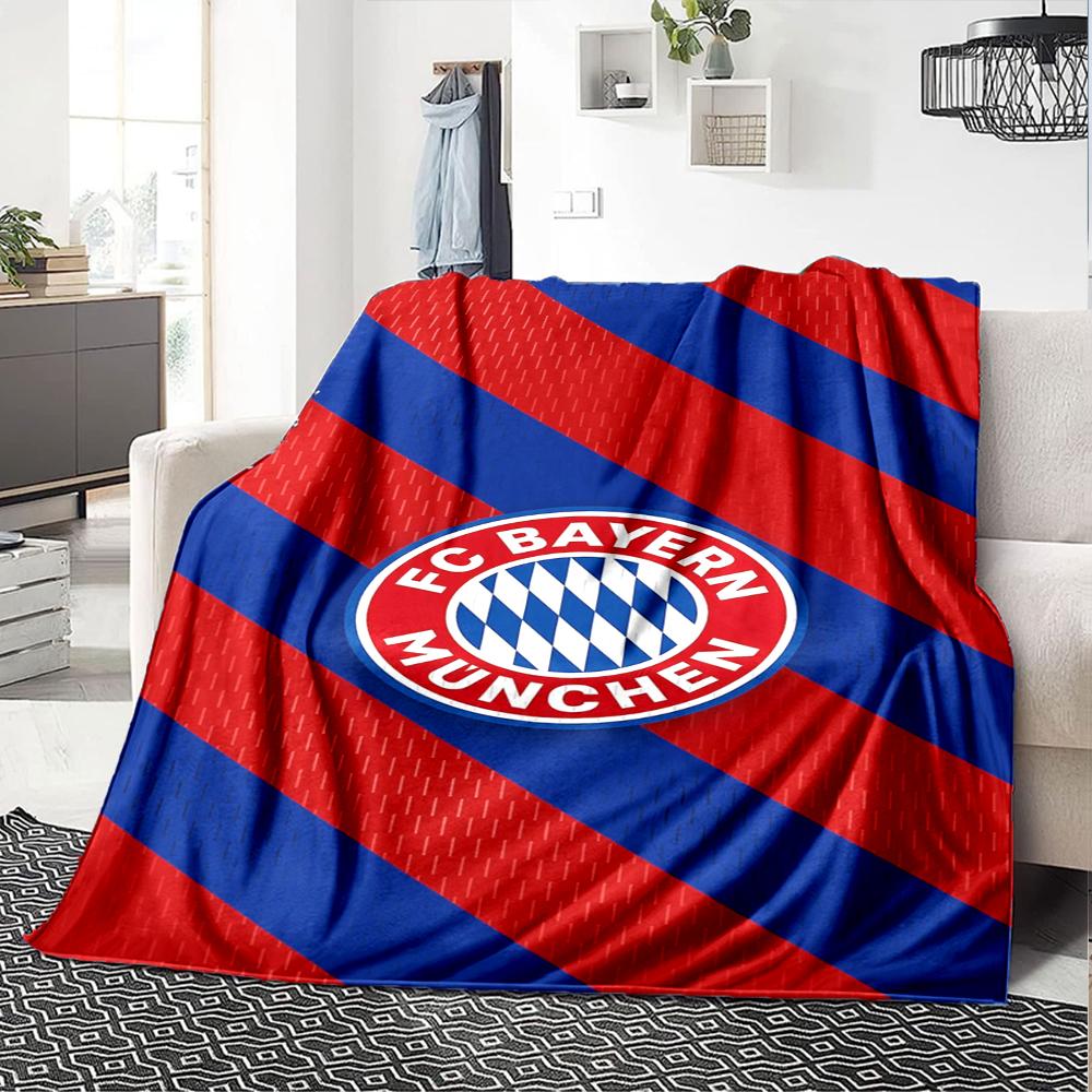 Bayern Munich Theme Printed Blanket - Perfect for Couch, Bed, Travel & Outdoor Use | Machine Washable, Cozy & Durable.
