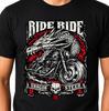 Dragon Motorcycle T Shirt Dragon Steel Biker Skull Rider Mens Gift Graphic Tee