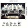 2D Banner 1 Piece, Rock Band Stage Party Background - Dynamic Concert Theme Decoration, Festive Atmosphere Design