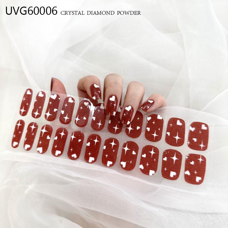 Transparent Nude UV Gel Nail Art Stickers: Semi-Cured, Semi-Baked Manicure Sheets