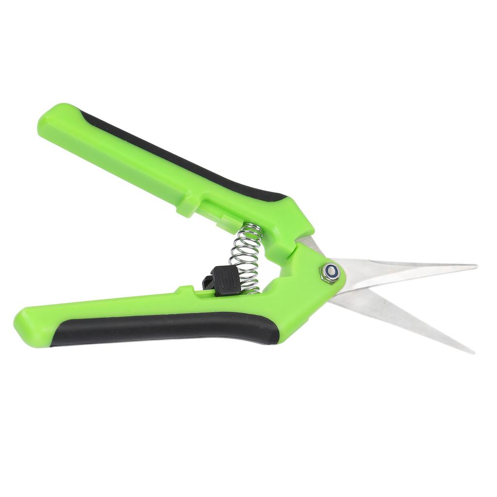 Garden Shrs Spring Loaded Side Locking Automatic Push Stainless Steel Garden Scissors
