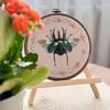 1Pc Insect Series DIY Embroidery Handmade Fabric Material Kit, Suitable for Embroidery Hobby Beginners