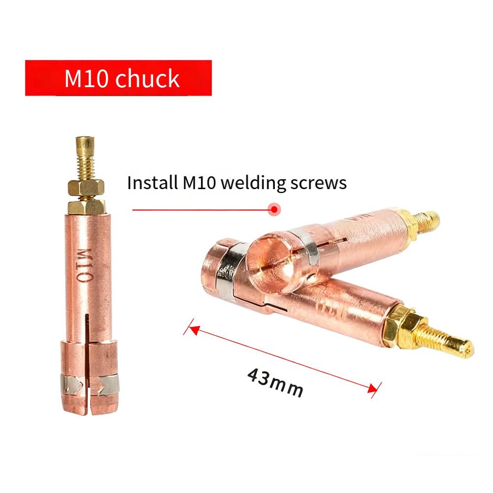 Welder Collet M10 for Stud Welding Machine with Capacitor Discharge Compatible For Wolf Chuck Nail Machine Accessory