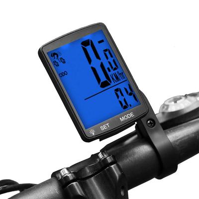 Ewolee Wireless Cycling Computer, Speedometer, Large Screen Display, Waterproof, Backlit, Odometer, Timer, Temperature, Calorie Counter, Multifunction