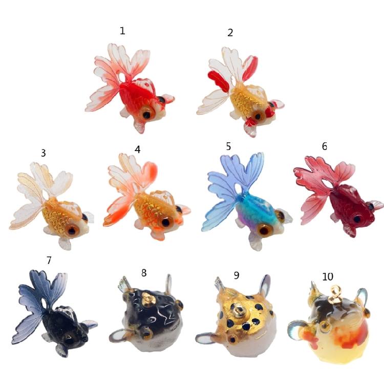 5 Pack Jewelry Accessories Fish Craft for DIY Necklaces Earrings and Bracelets