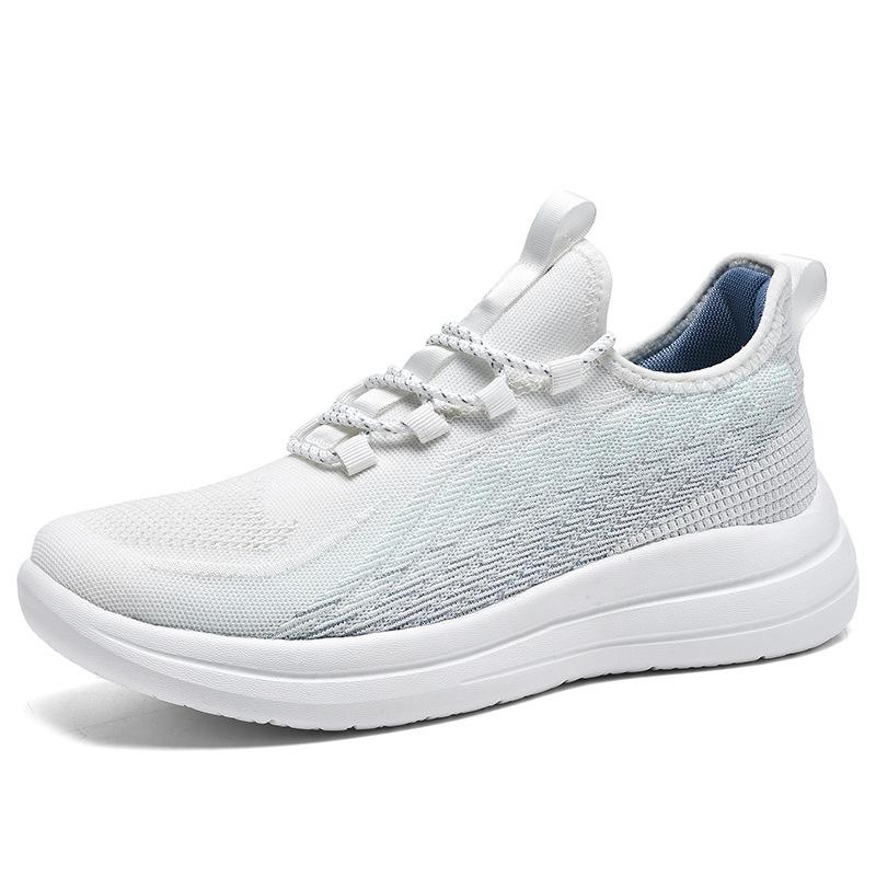 Summer large size 46 breathable mesh sports shoes wear-resistant men's running shoes fly weaving rest production file 48 men's shoes soft sole