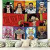 One Piece Umělecká Nástěnná Tapiserie Estetická Nástěnná Závěsná Tiskovaná Látková Přikrývka Dekorativní Tapiserie Pro Ložnici Obývací Pokoj Domácí Dekorace