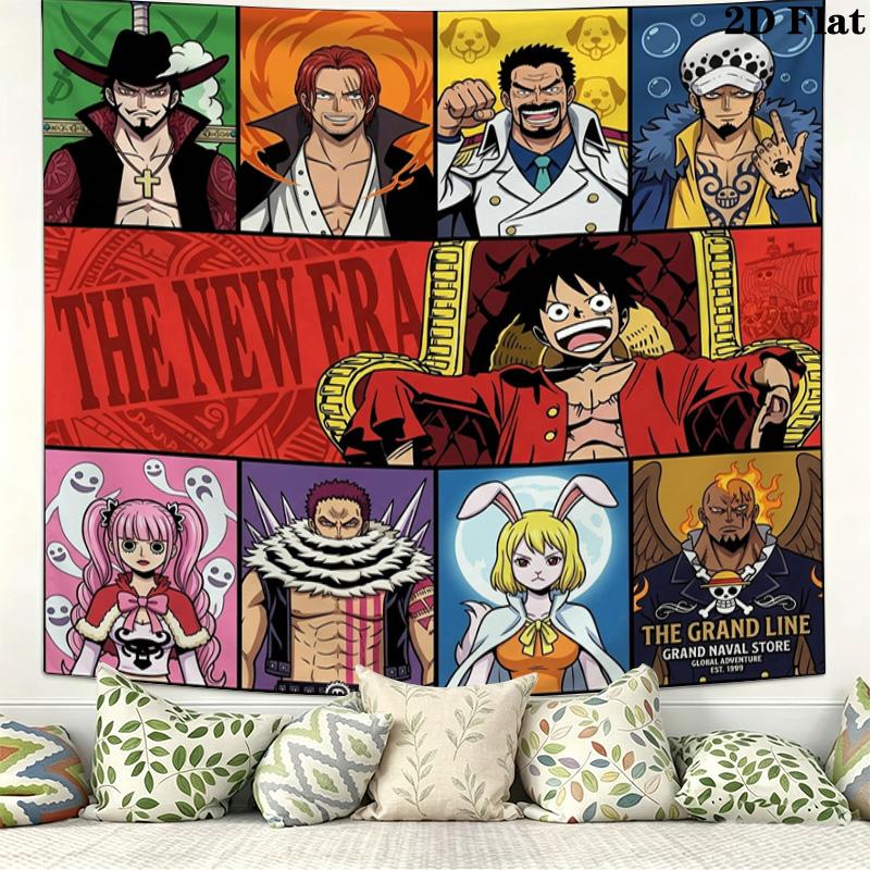One Piece Umělecká Nástěnná Tapiserie Estetická Nástěnná Závěsná Tiskovaná Látková Přikrývka Dekorativní Tapiserie Pro Ložnici Obývací Pokoj Domácí Dekorace
