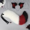 Handmade Furry Fox Tail Ears Kawaii Wolf Dog Tail Cosplay Accessories Party Tail Cosplay White Tibetan Props Performance Props