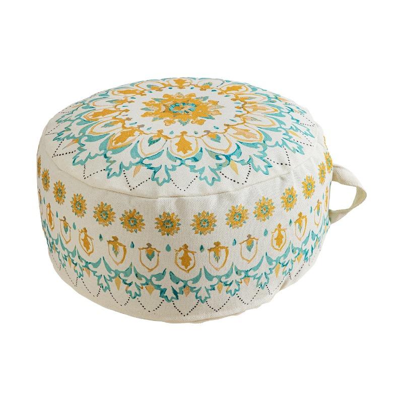 

45x20cm Japanese Style Meditation Cushion Homestay Tatami Moroccan Pouf Cover Unstuffed Ottoman Luxury Cotton Footstool Futon