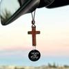 Handgefertigter NFC Bibelkreuz-Anhänger Holzkreuz Auto-Spiegel-Hänger Schmuck Geschenk