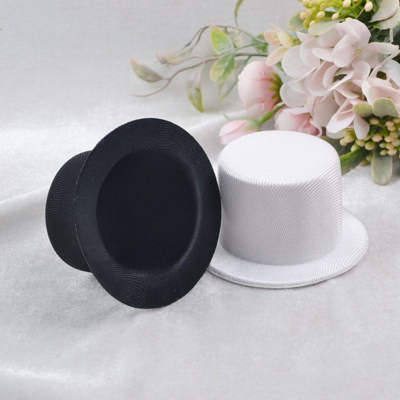 DIY Bare Doll Hat 9cm Mini Top Hat Unfinished EVA Oil Cloth Base For Accessories And Party Decors