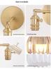 Wireless USB Charging Remote Chandelier with Retro Glass Flowers for Bedroom or Dining Room - Nordic Style