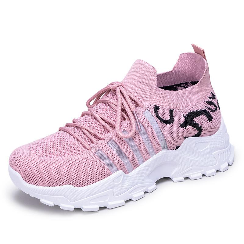 Fashion Yellow Platform Sneakers Thick Sole Breathable White Sports Shoes Women Sneakers Mesh Lace-up Fashion Outdoors Walking Shoes
