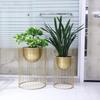 Outdoor European Stand Flower Wrought Iron Round Floor-standing Green Flower Pot Stand Living Room Storage Bedroom Flower Stand
