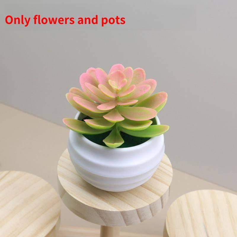 Plant Plastic Succulent Lotus Artificial Potted For Indoor Decoration And Gifts
