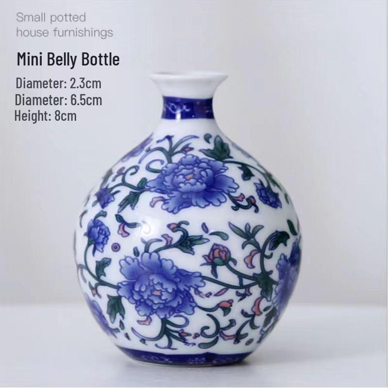 Antique Blue and White Chinese Porcelain Vase - European & American Handicraft for Flower Arrangements