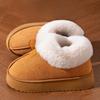 Cotton Slipper Bags and Indoor Home Thick-soled Warm Fleece Shoes Are Worn Outside