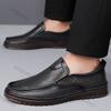 Fashion Men's Leather Shoes 2025 Spring Soft Sole Non Slip Low Help Casual Shoes Fashion Sewing Lightweight Comfortable Outdoor Flats