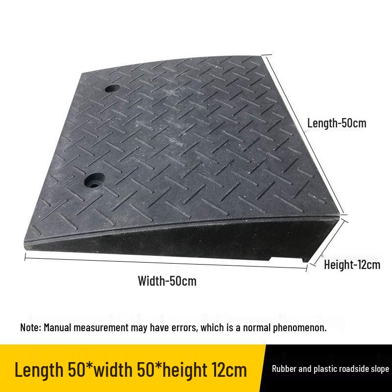 Curb and Threshold Ramp Mat - Rubber Slope for Home or Car Use