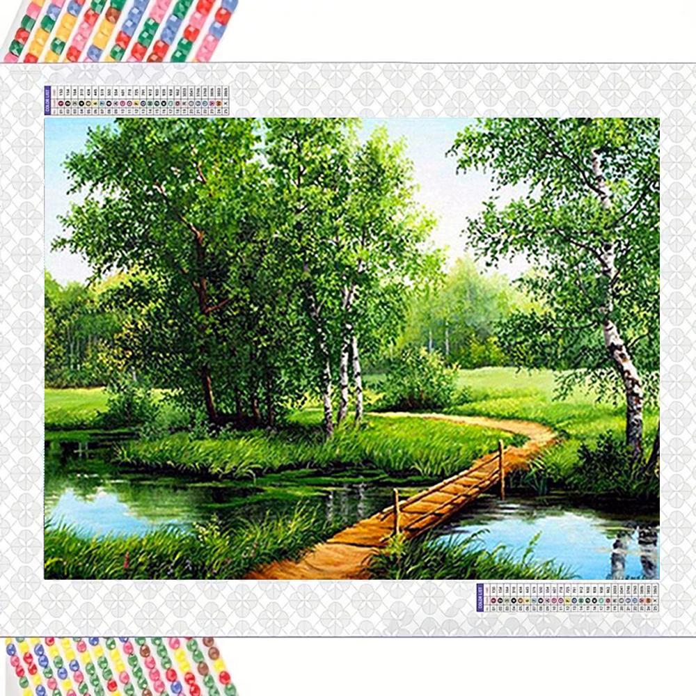 

DIY 5D алмазная живопись Пейзаж Закат Набор для вышивки крестом Полный дрель Вышивка Пейзаж Мозаика Художественная картина Декор из страз