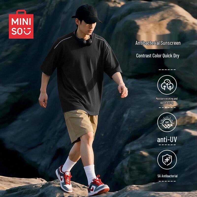 MINISO Men s Summer American Retro Quick-Dry T-Shirt M